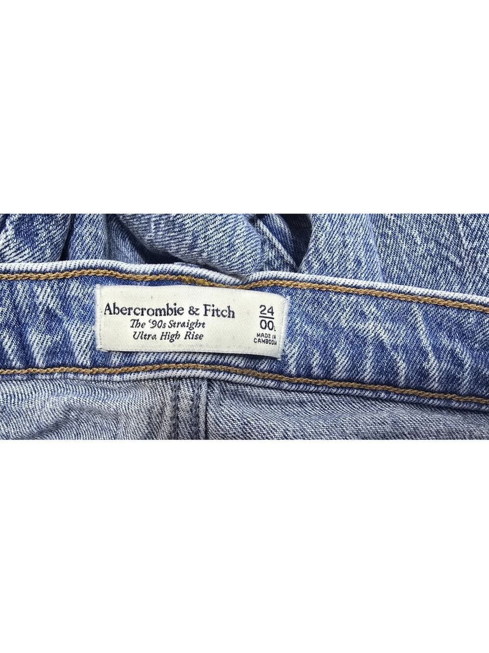 Abercrombie & Fitch Jeans 24|00s The '90s Straight Ultra High Rise Curve Love - Picture 3 of 13